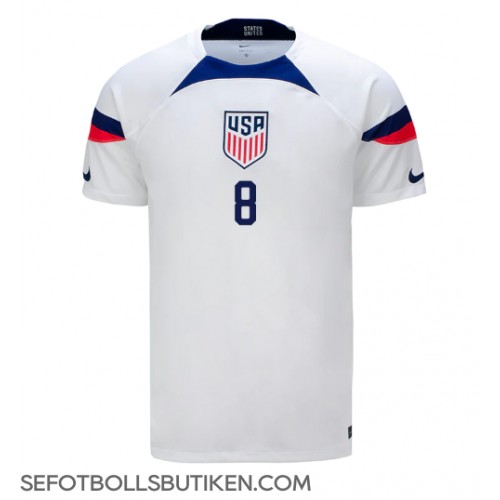 Förenta staterna Weston McKennie #8 Replika Hemma matchkläder VM 2022 Korta ärmar